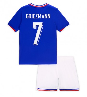 Frankrike Antoine Griezmann #7 Hemmaställ Barn EM 2024 Kortärmad (+ Korta byxor)